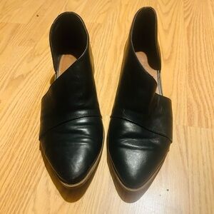Elegant Black Leather Women's Shoes sz 7.5